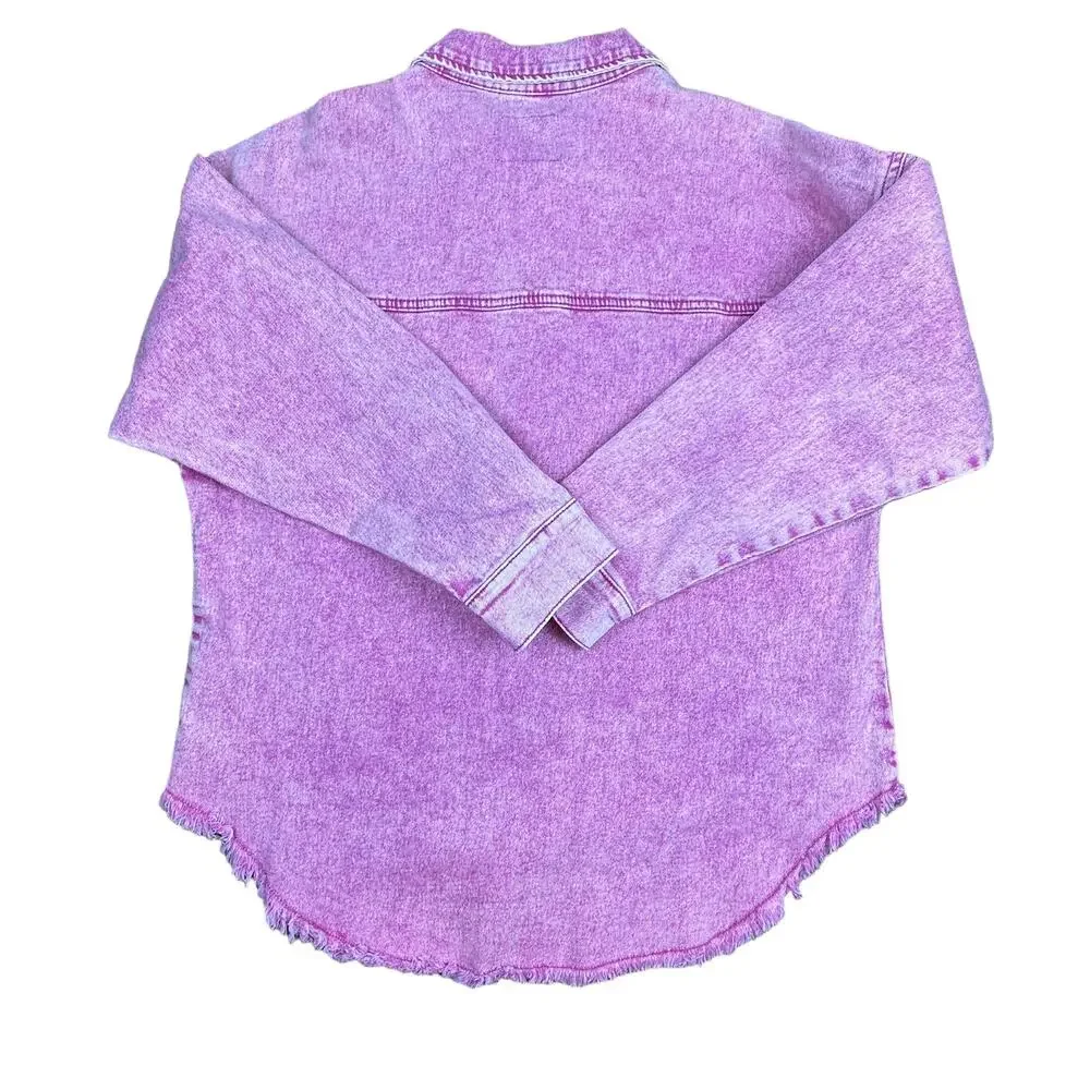 Celebrity Pink Women's Button Up Jeans Shirt Collared Long Sleeves Size M - Picture 15 of 16